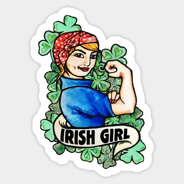 Irish Girl Sticker by bubbsnugg